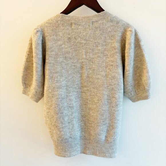 Vero Moda Lefile Puff Sleeve 'Birch Melange' Sweater - Picture 3 of 7